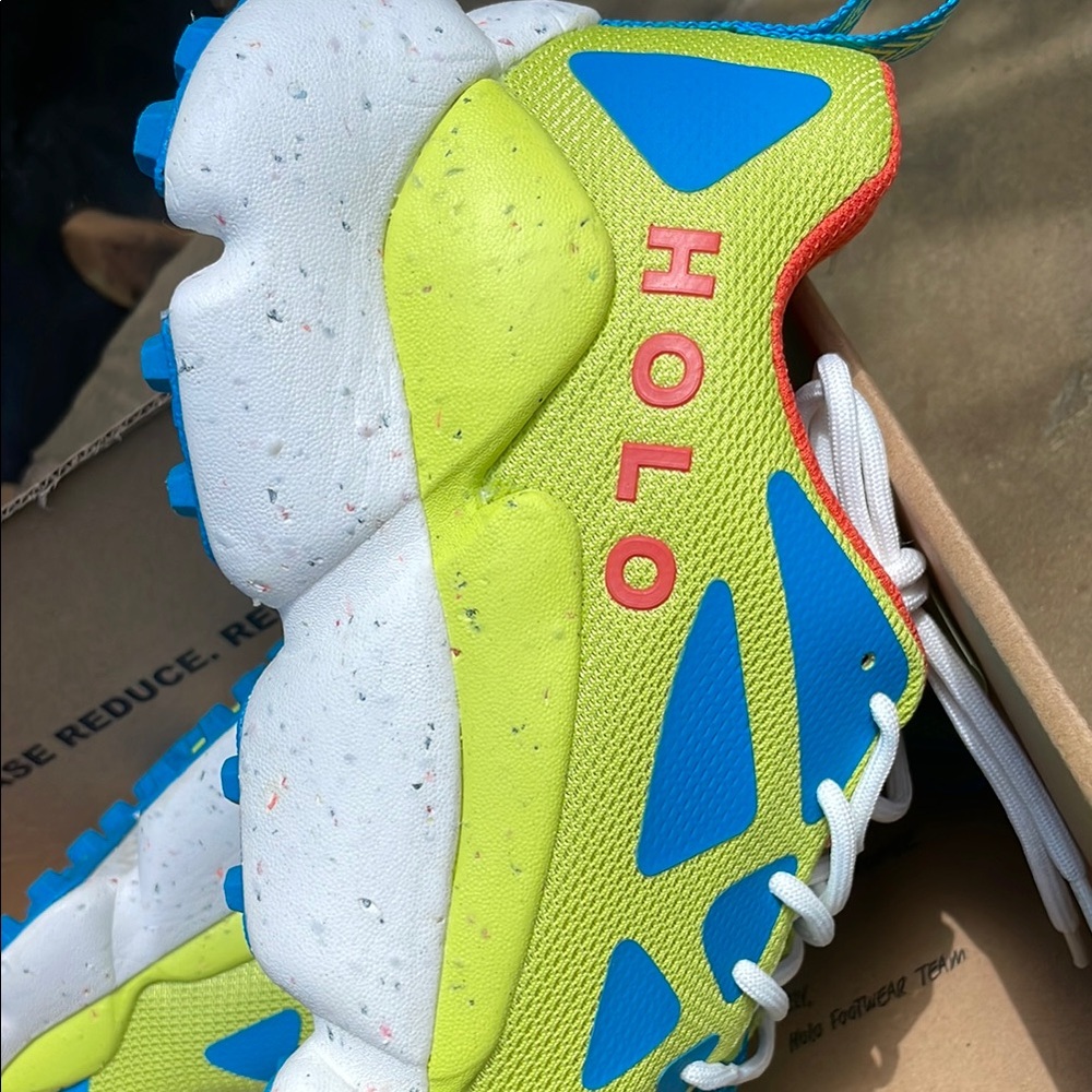 Holo Blue and Yellow Sneakers - Picture 7 of 10